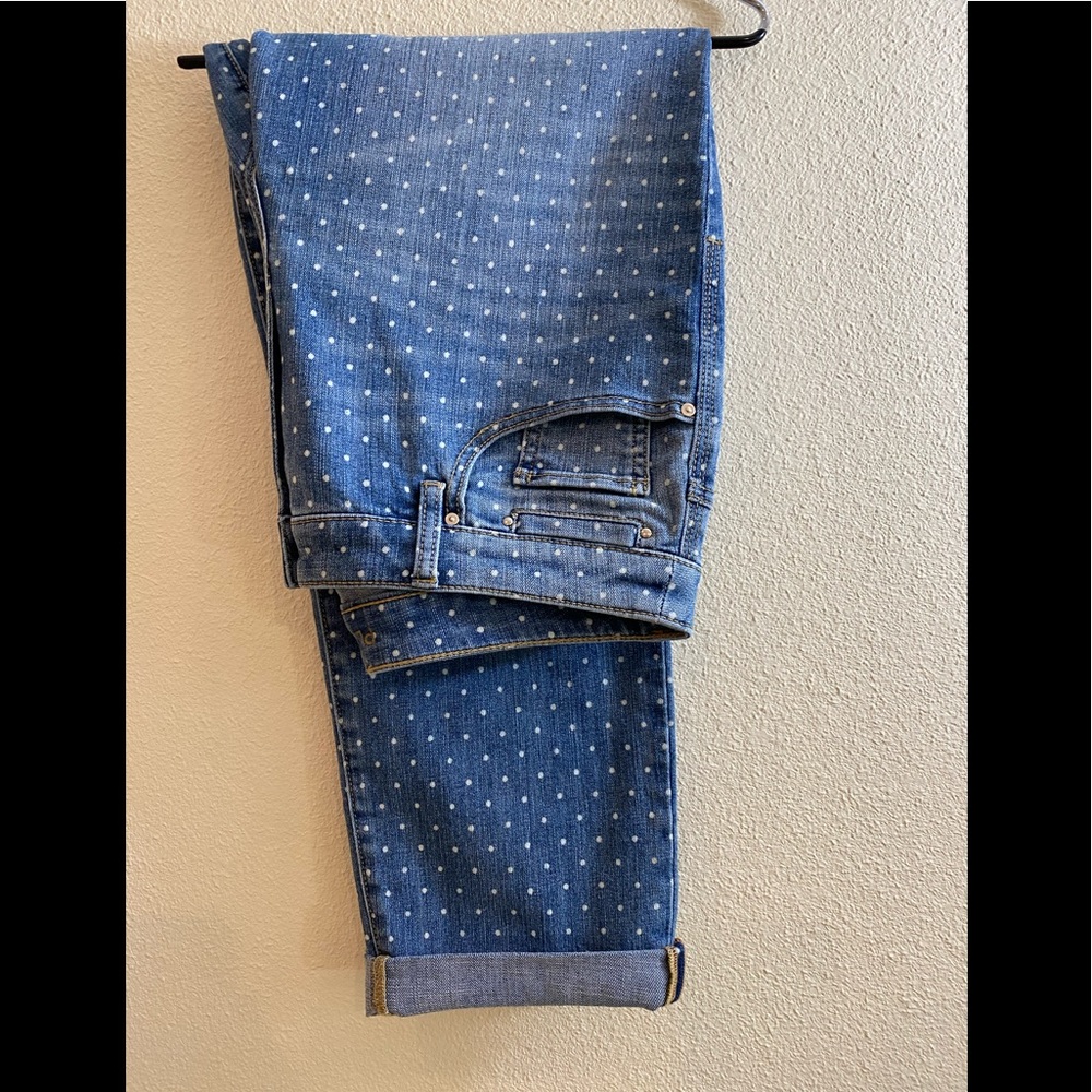 Platinum Chico’s polka dot  jeans